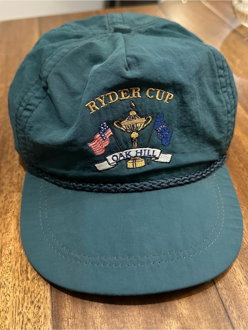 Vintage 1995 Ryder Cup Oak Hill Green Rope Hat Imperial USA Made Golf Cap 90s